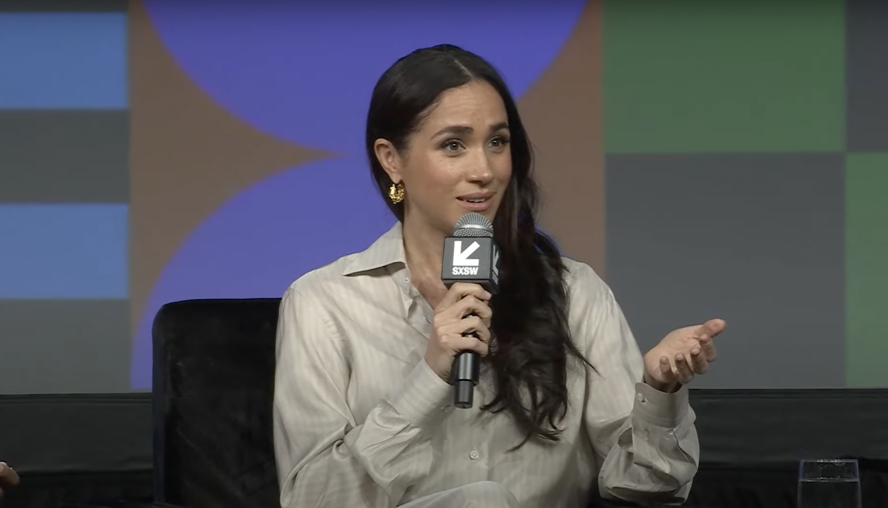 Meghan Markle at the "Breaking Barriers, Shaping Narratives: How Women Lead On and Off the Screen" panel during the 2024 SXSW Conference and Festival at Austin Convention Center on March 8, 2024 in Austin, Texas. | Source: Youtube/SXSW