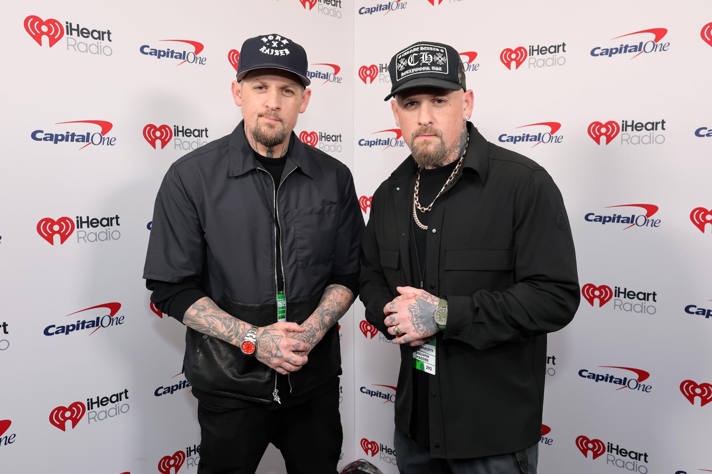 Joel Madden(L) and Benji Madden(R) of Good Charlotte at The Kia Forum on January 17, 2026 in Inglewood, California | Source: Getty Images