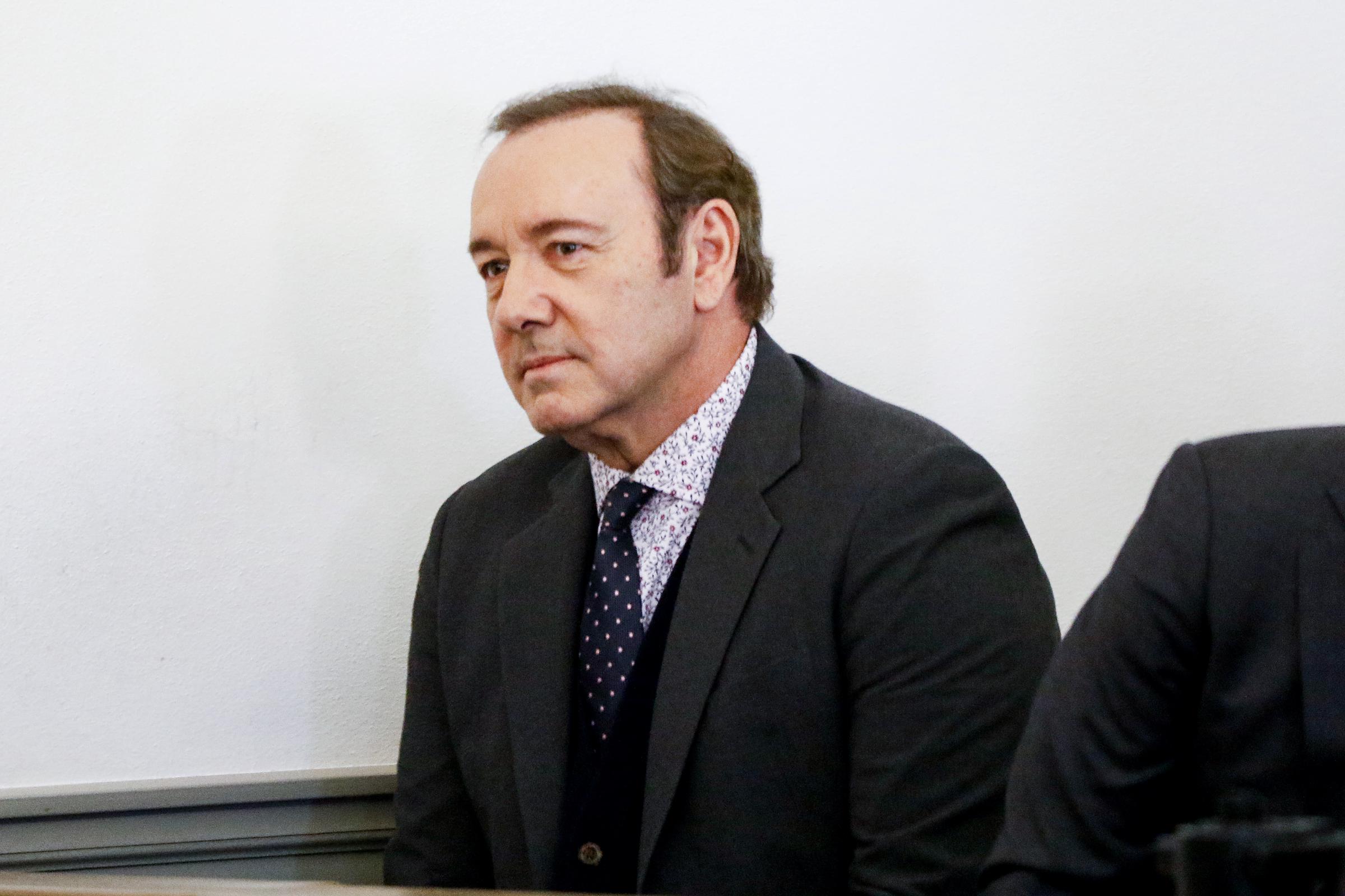 Kevin Spacey attends his arraignment for sexual assault charges at Nantucket District Court on 7 January 2019 in Nantucket, Massachusetts. | Source: Getty Images