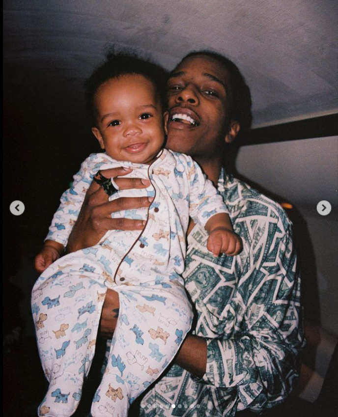 A$AP Rocky smiles as he holds a cheerful RZA in a photo posted in May 2023. | Source: Instagram/asaprocky