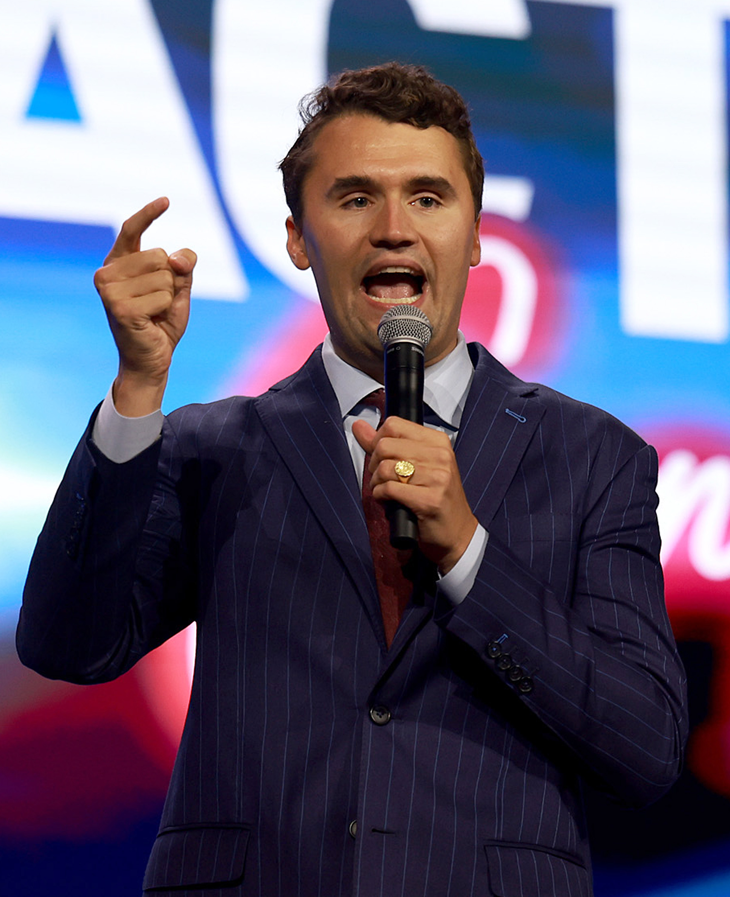 Charlie Kirk speaks at the opening of the Turning Point Action conference on July 15, 2023, in West Palm Beach, Florida | Source: Getty Images
