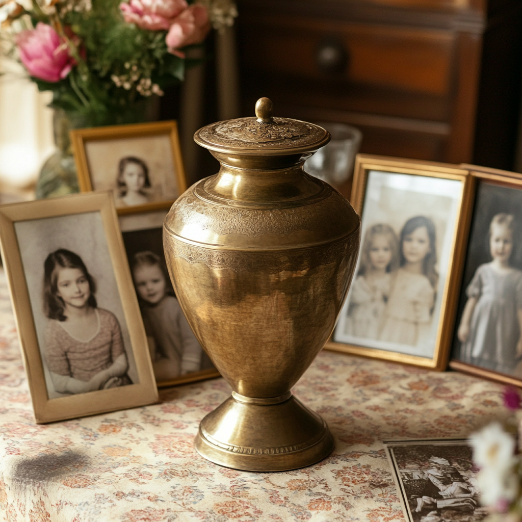 An urn on a table | Source: Midjourney