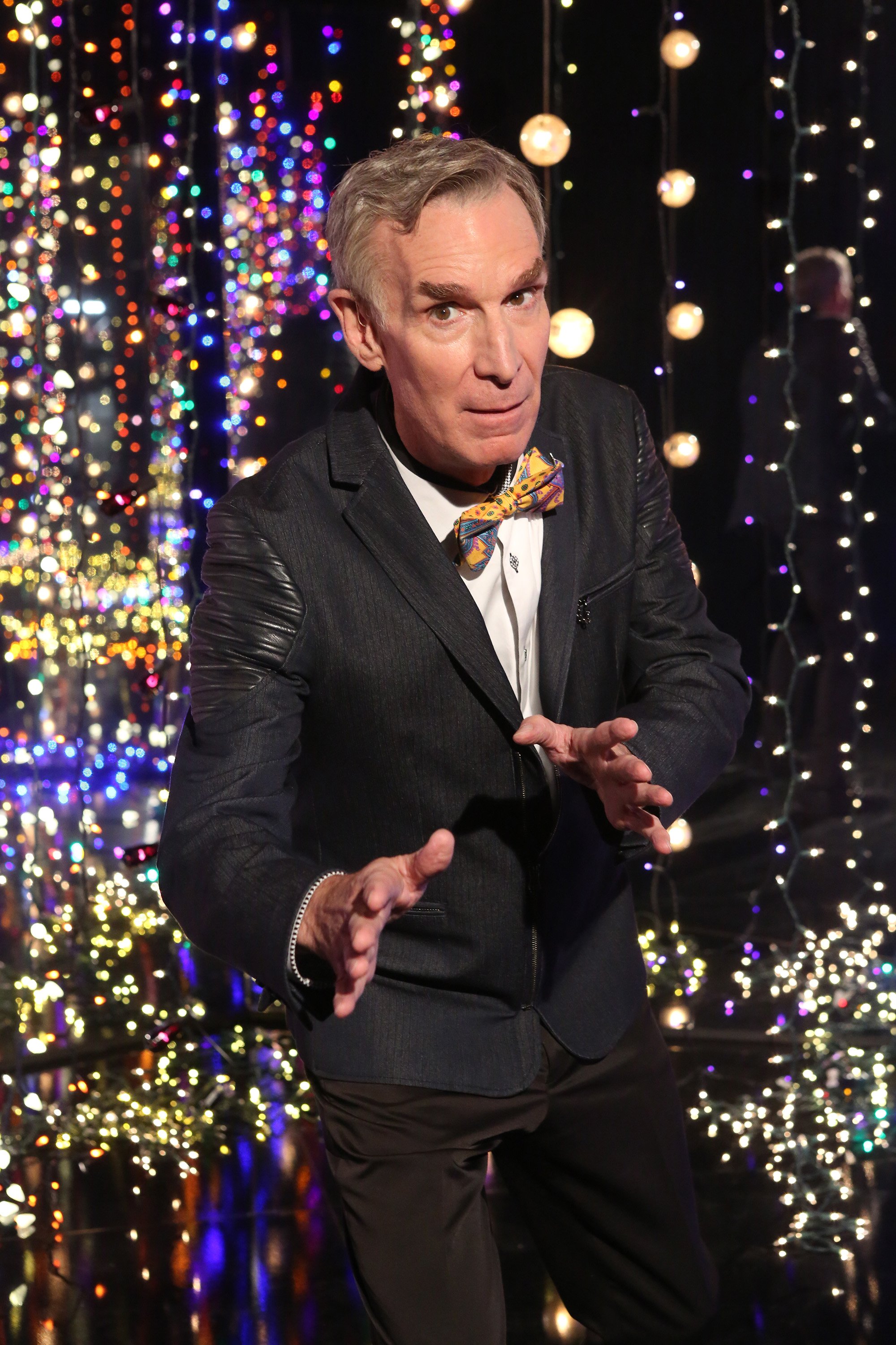 Bill Nye during an episode of the "Hollywood game night" in California, circa 2018. |  Source: Getty Images 