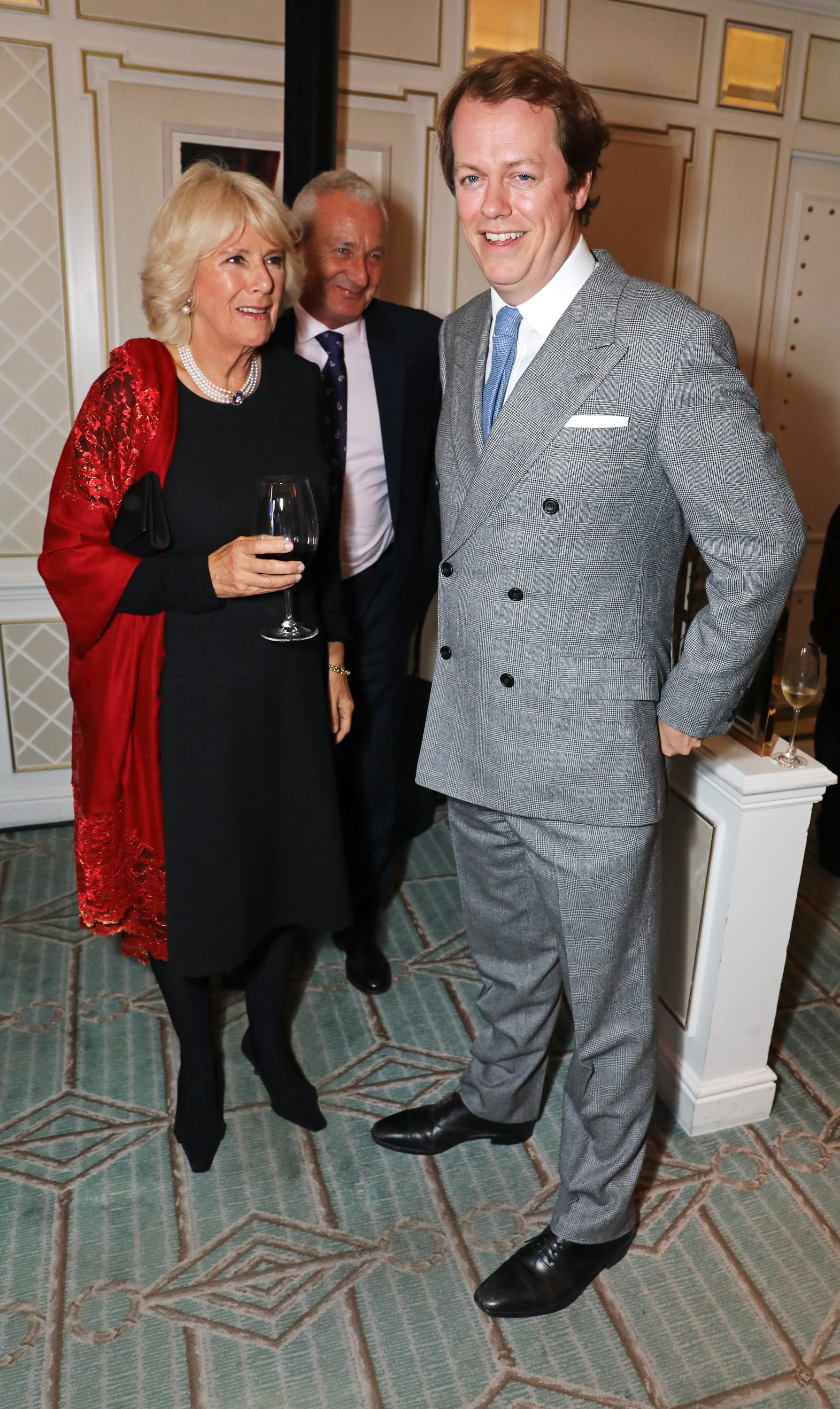 Camilla with her son, Tom Parker Bowles attend Tom's book launch on October 18, 2016 | Source: Getty Images