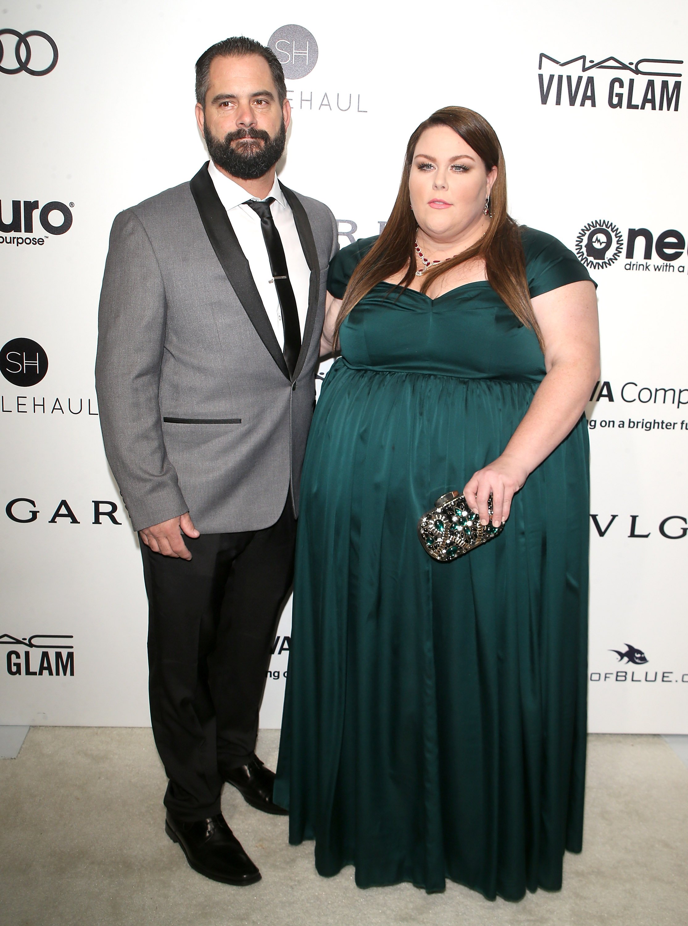  Chrissy Metz and Josh Stancil at the 25th Annual Elton John AIDS Foundation's Oscar viewing party, 2017, West Hollywood, California. | Photo: Getty Images