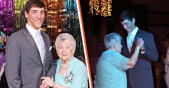 Austin Dennison dancing with his great-grandmother at prom. | Source:  facebook.com/KiSSSudbury twitter.com/AlecSchoenleben