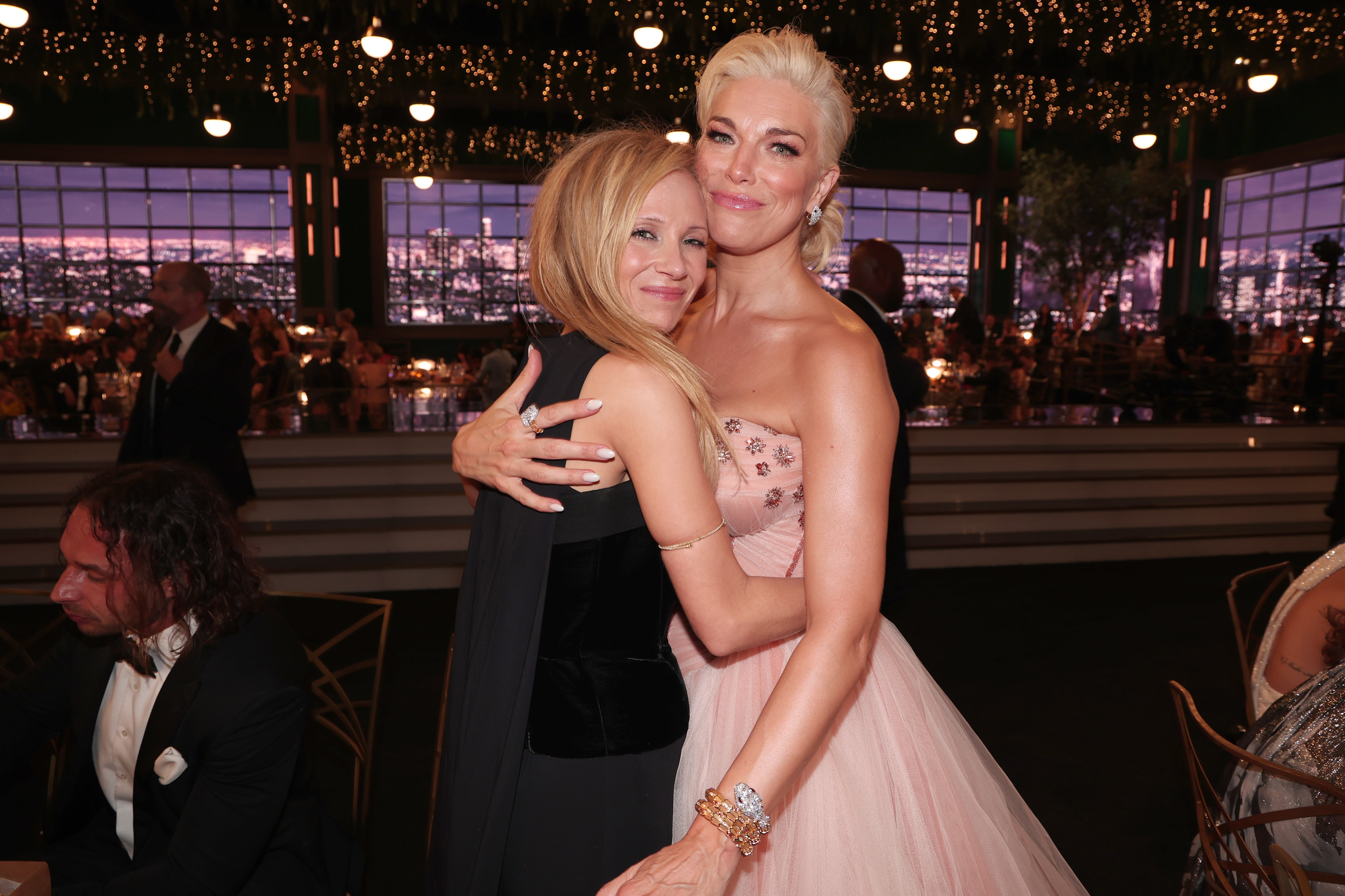 Juno Temple and Hannah Waddingham attend the 74th Annual Primetime Emmy Awards held at the Microsoft Theater, on September 12, 2022. | Source: Getty Images