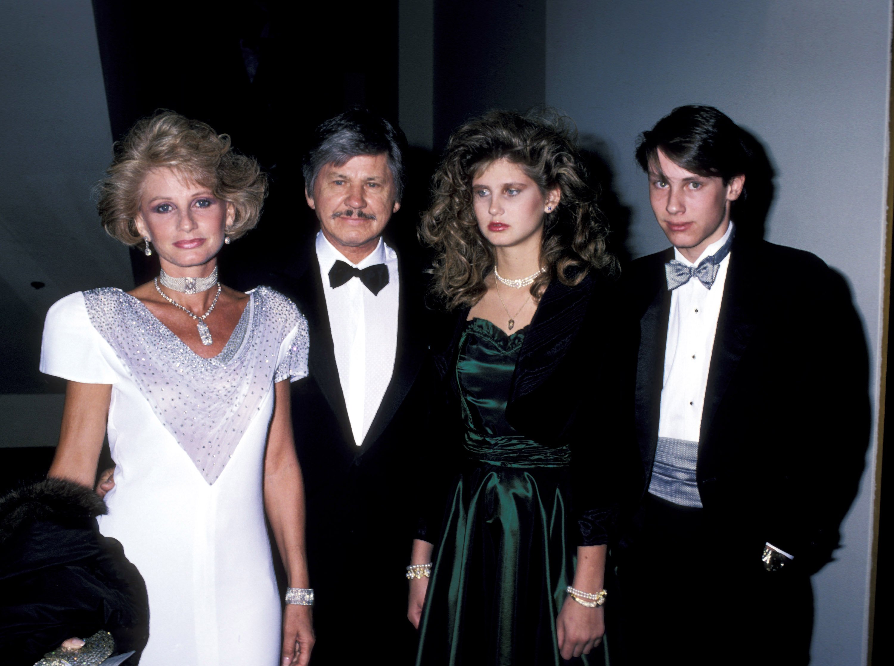 Jill Ireland, Charles Bronson, daughter Zuleika and son Tony, circa 1986 | Source: Getty Images