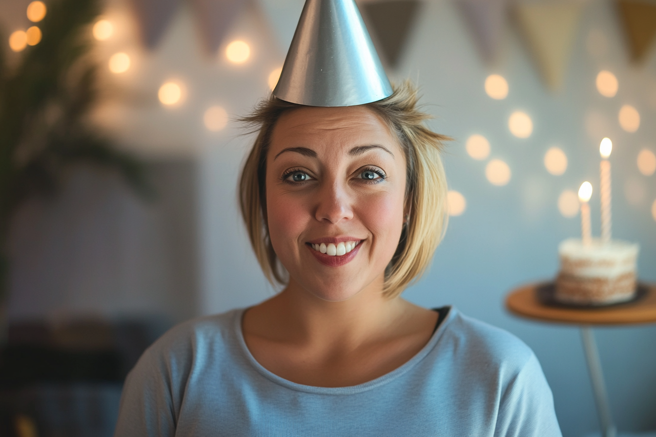 A woman celebrating her birthday | Source: Midjourney