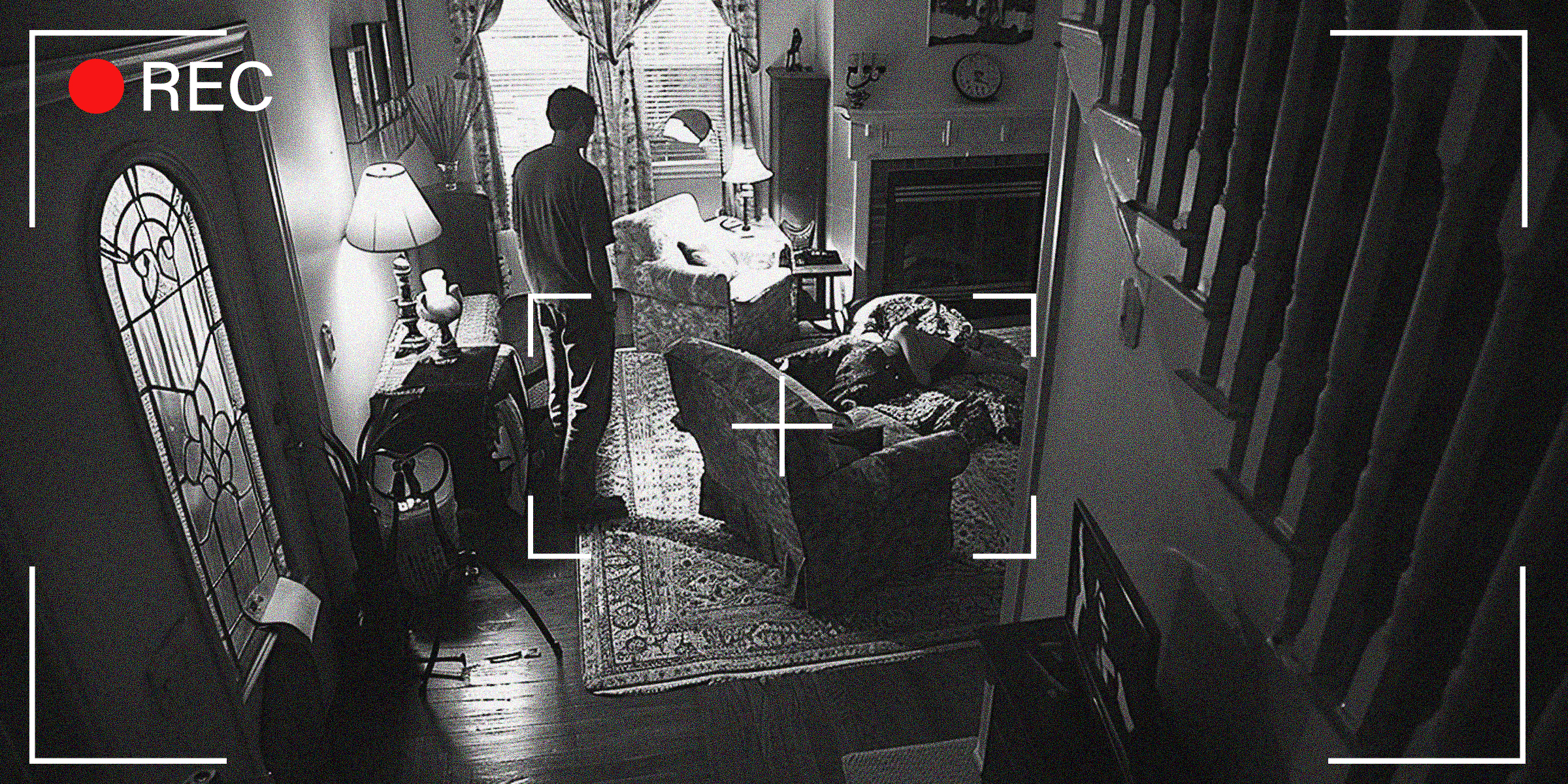 Camera footage showing a man standing in his house | Source: Midjourney