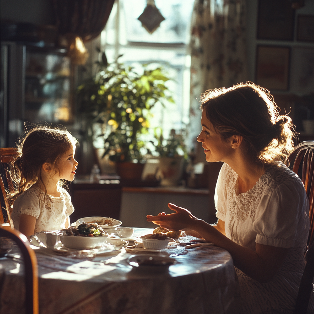 A woman talking to her daughter | Source: Midjourney