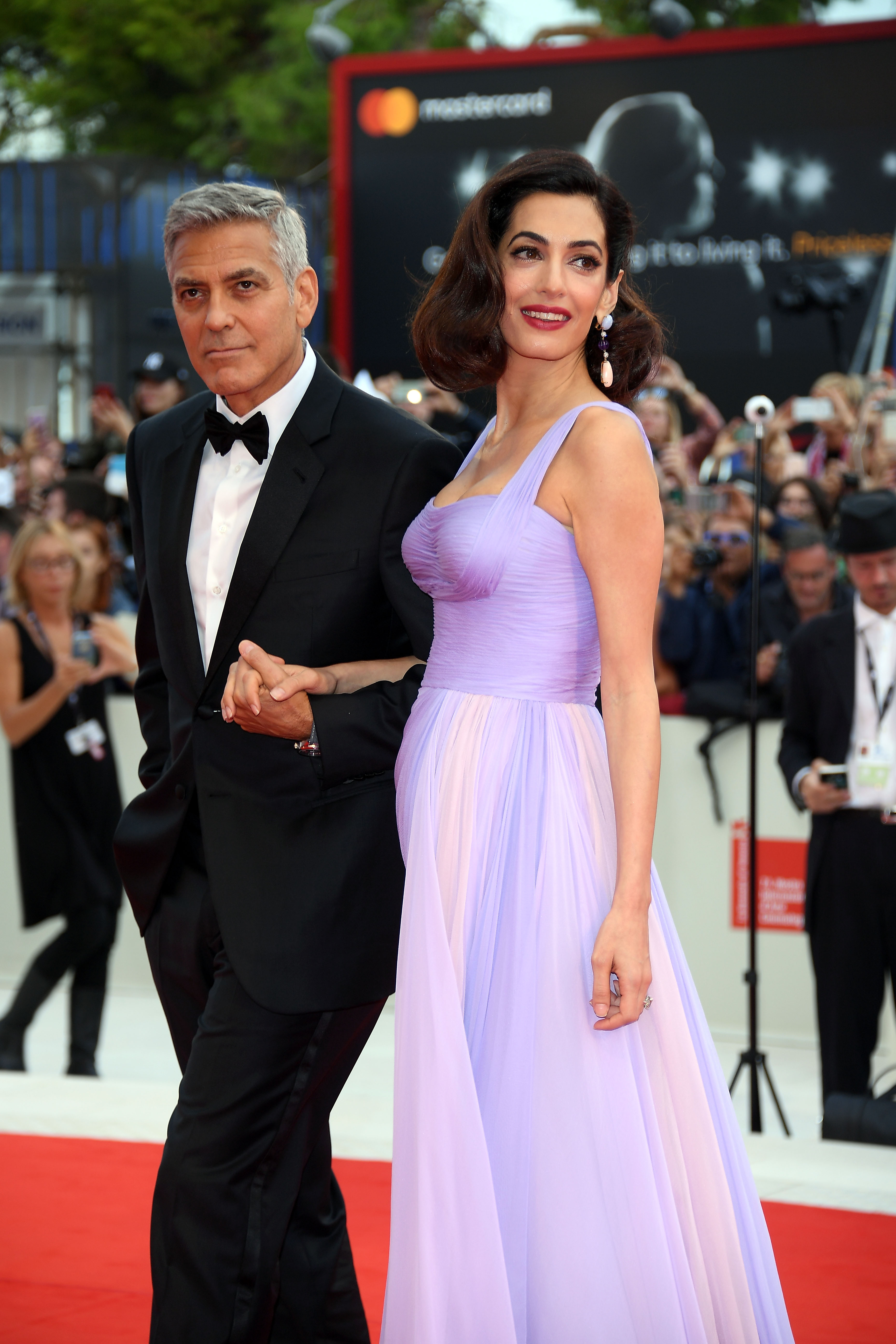 George Clooney and Amal Clooney at the "Suburbicon" screening during the 74th Venice Film Festival at Sala Grande on September 2, 2017 in Venice, Italy. | Source: Getty Images