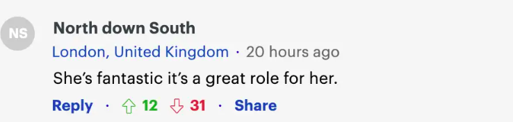 Fan comment about Jennifer Aniston, dated October 11, 2023 | Source: Daily Mail