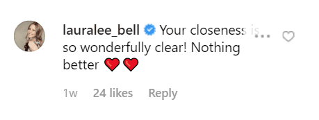 Laurel Bell's comment on Beth Maitland's post. | Source: Instagram/bethmaitlanddqb