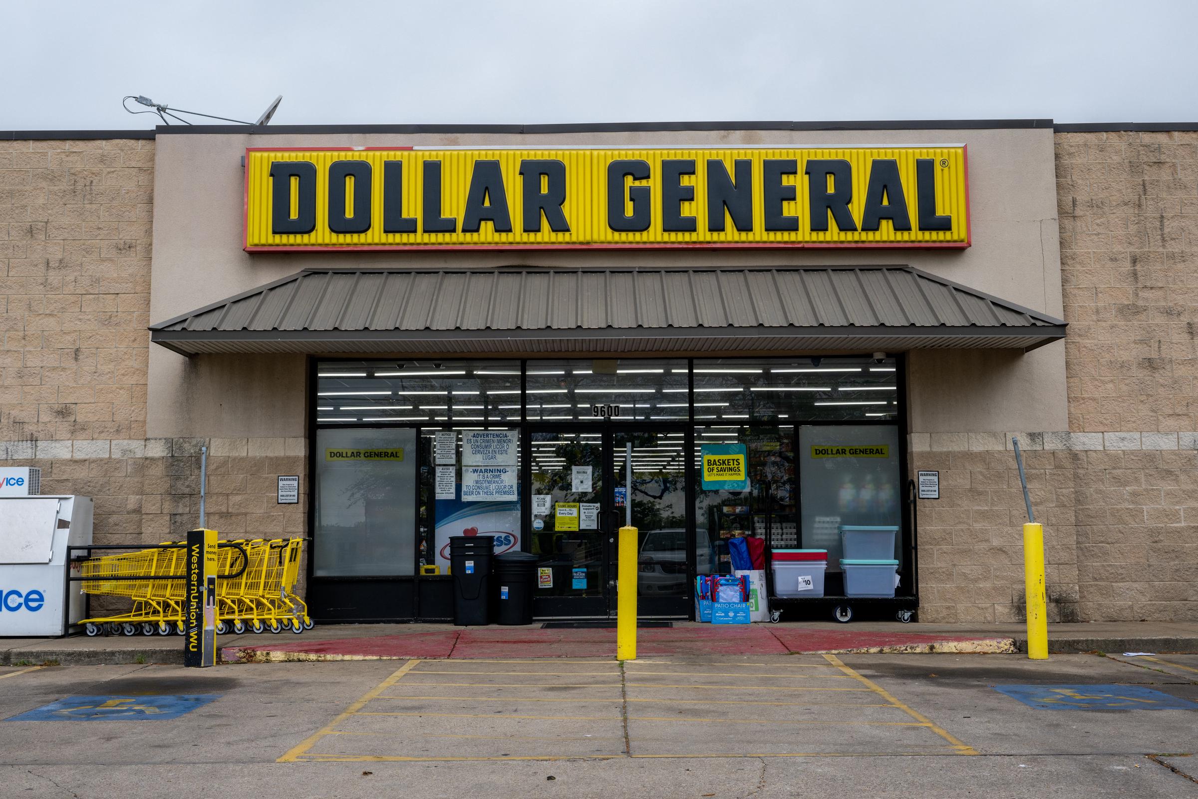 An exterior of a Dollar General store is seen in Austin, Texas on March 16, 2023 | Source: Getty Images
