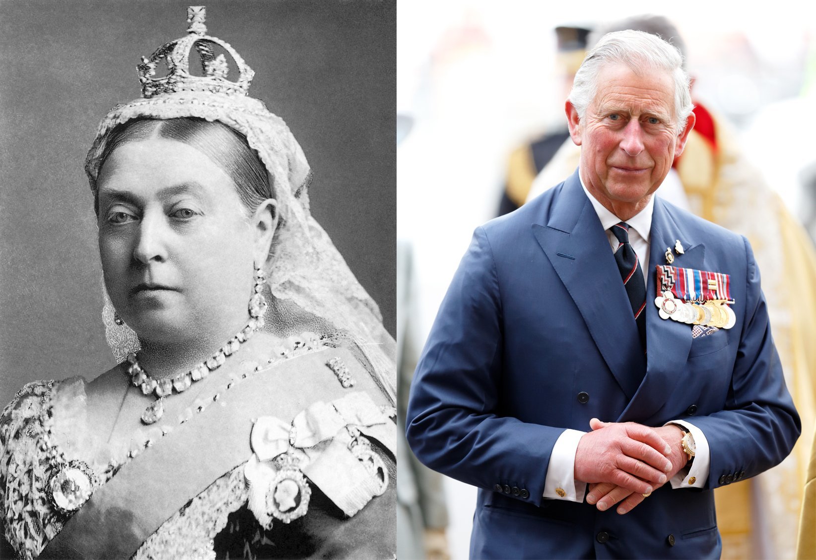 Queen Victoria and Prince Charles. I Image: Wikimedia Commons/ Getty Images.