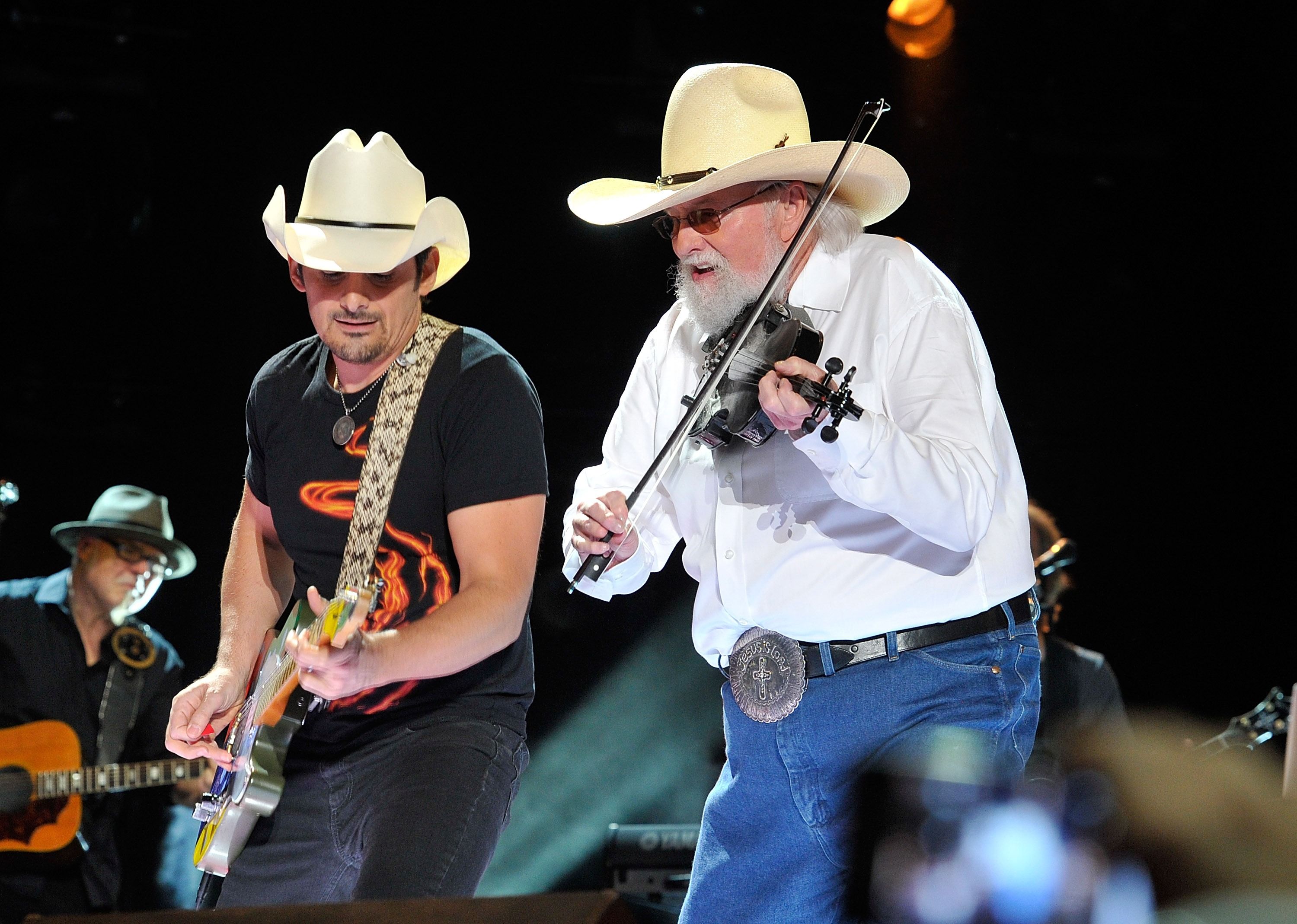 Brad Paisley and Charlie Daniels at the 2013 CMA Music Festival in 2013 in Nashville, Tennessee | Source: Getty Images