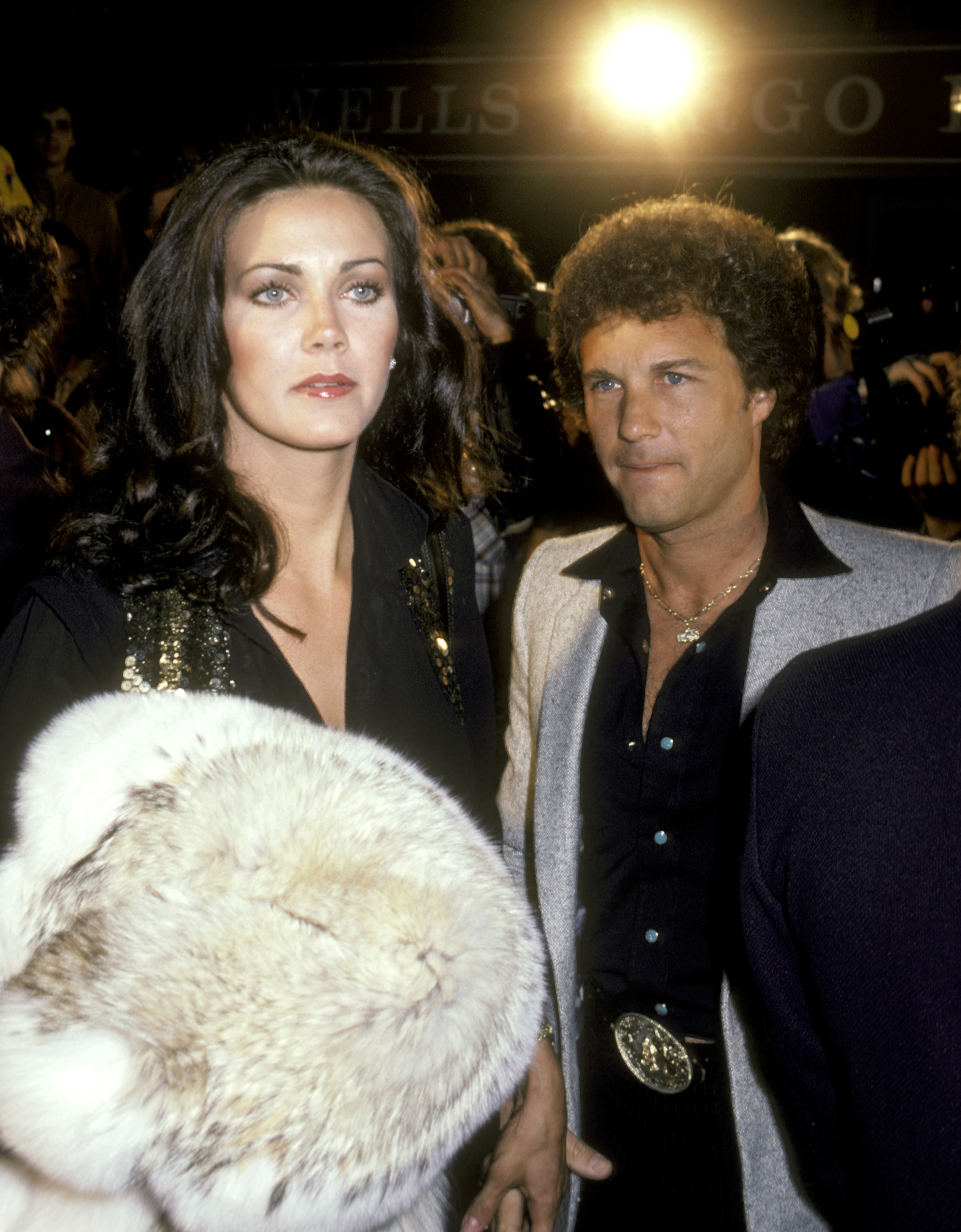 Lynda Carter and Ron Samuels at the premiere of "Nijinsky" in Beverly Hills, California in 1980. | Source: Getty Images