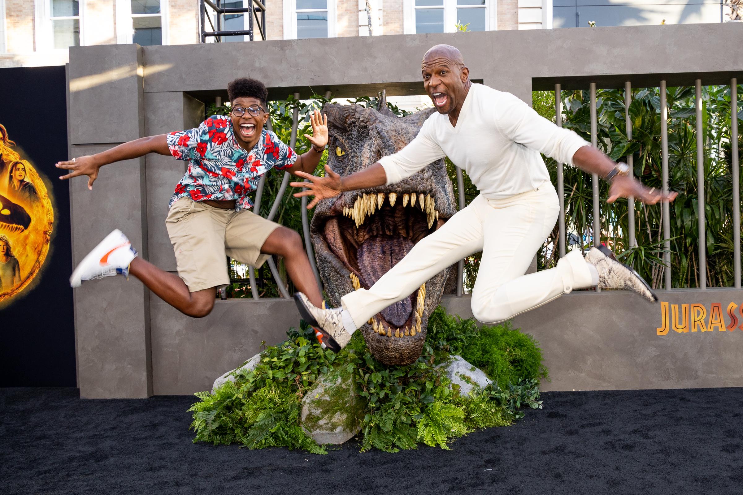 Isaiah and Terry Crews attend the Los Angeles premiere of "Jurassic World Dominion" on June 6, 2022 | Source: Getty Images