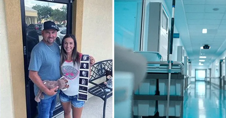 Shane O'Neal et Kylie Dean sourient ensemble devant le scanner de son bébé. | Source : twitter.com/KENS5 | Shutterstock"