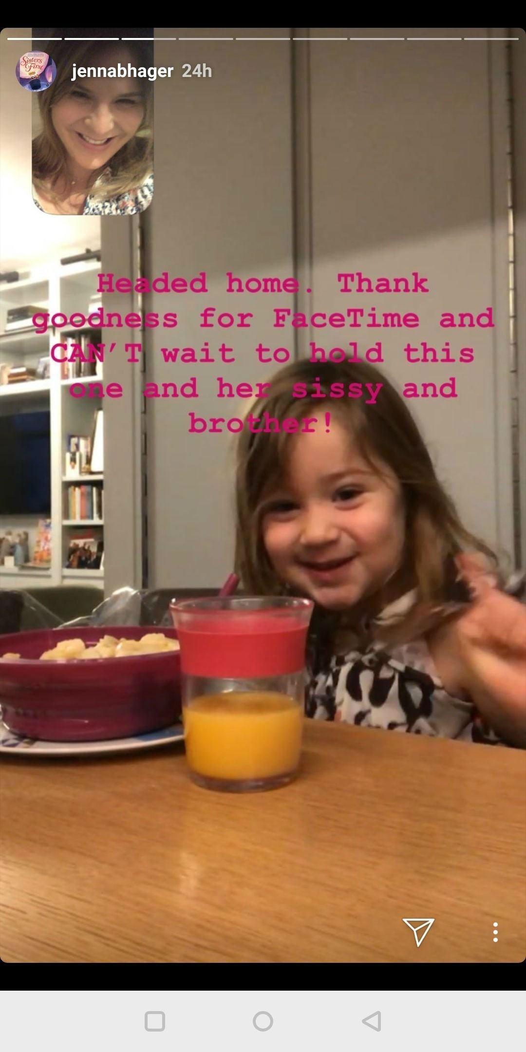 An instagram story post of Jenna Bush's kids on her page | Photo: Instagram / jennabhager