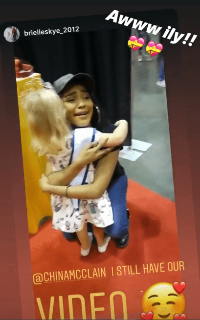 An image of China McClain and Brielle Skye having a cute moment | Photo: Instagram/ChinaMcClain