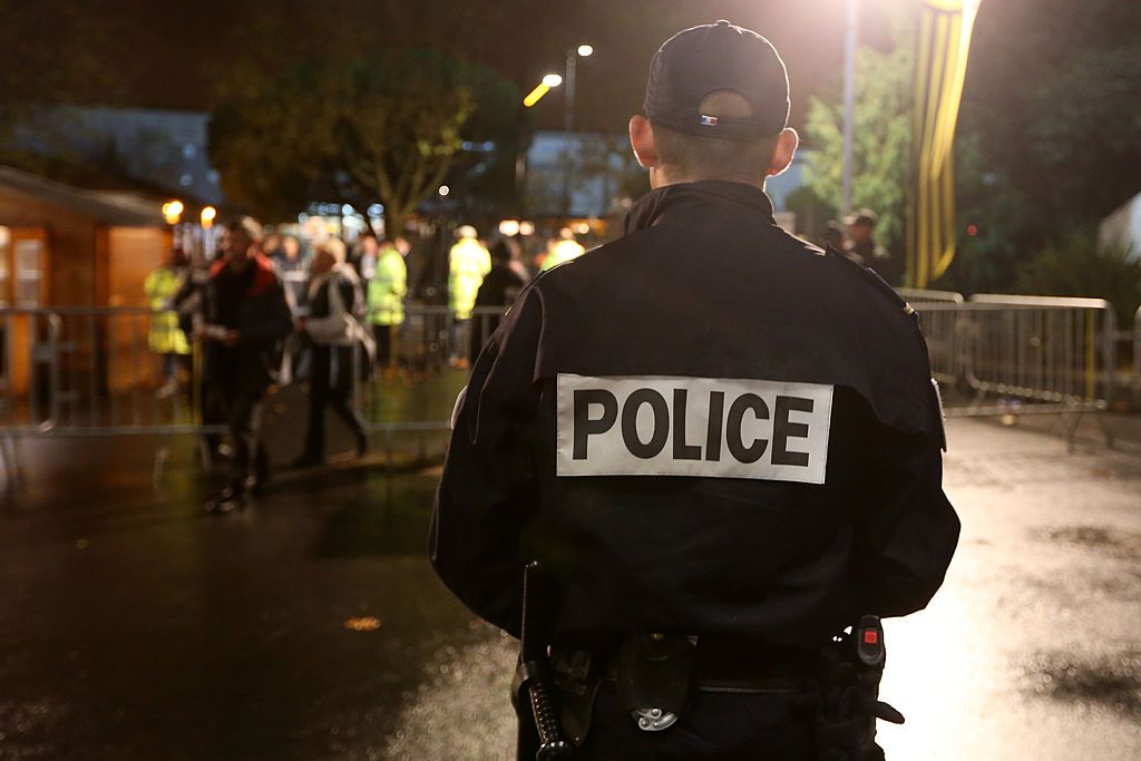 A policeman at the European Rugby Challenge Cup match between La Rochelle and Gloucester at Stade Marcel Deflandre on November 19, 2015 in La Rochelle, France. | Source: Getty Images