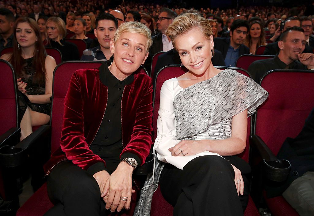 Ellen DeGeneres and Portia de Rossi during the People's Choice Awards 2017 at Microsoft Theater on January 18, 2017 in Los Angeles, California. | Source: Getty Images 