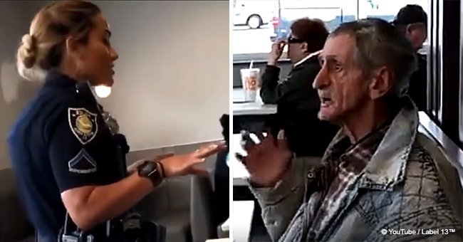 Shocking moment McDonalds throws out homeless man for eating (video)