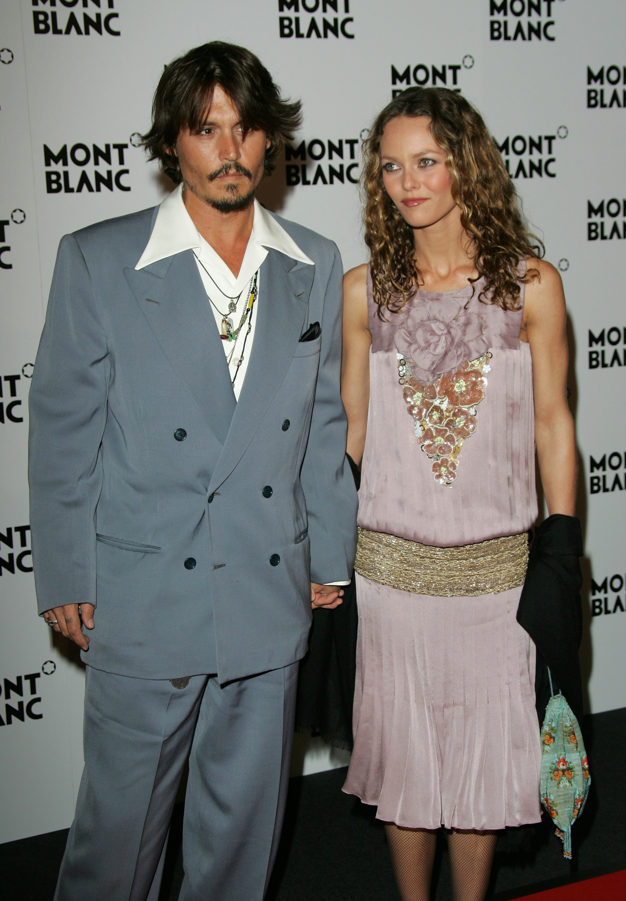Johnny Depp and Vanessa Paradis during Mont Blanc 100th Anniversary Party held in Geneva, Switzerland. | Source: Getty Images