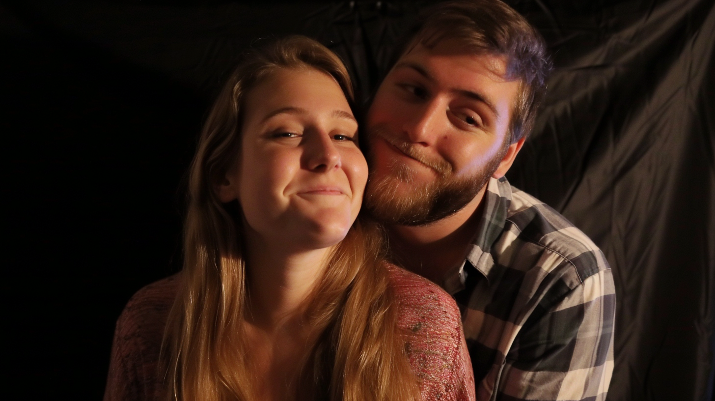 Couple posing for a photo | Source: Midjourney