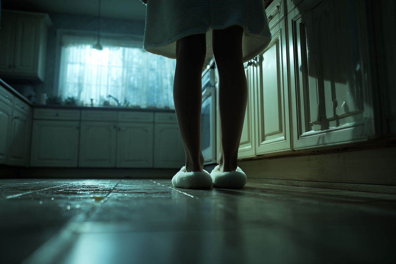 A woman standing in a kitchen | Source: Midjourney