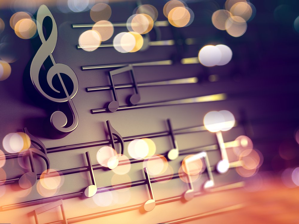 A 3d illustration of musical notes and musical signs of abstract music sheet | Photo: Shutterstock