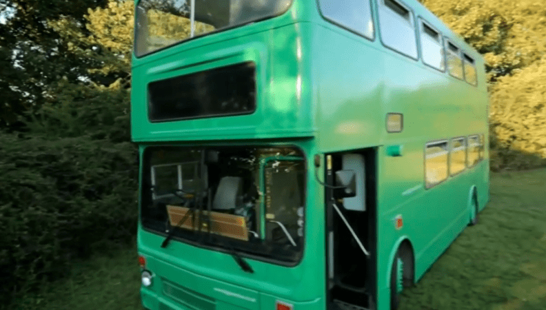 Exterior of the bus which was transformed into a stylish mobile home | Source: air.tv/NationalEXPLORE CHANNEL