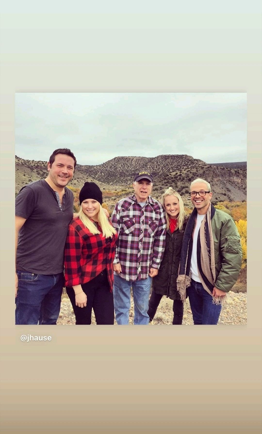 Senator John McCain posing for a photo next to some of his children. | Photo: Instagram/@meghanmccain