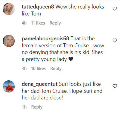 Comments left under a photo of Katie Holmes and Suri Cruise | Source: Instagram.com/hollywoodlife