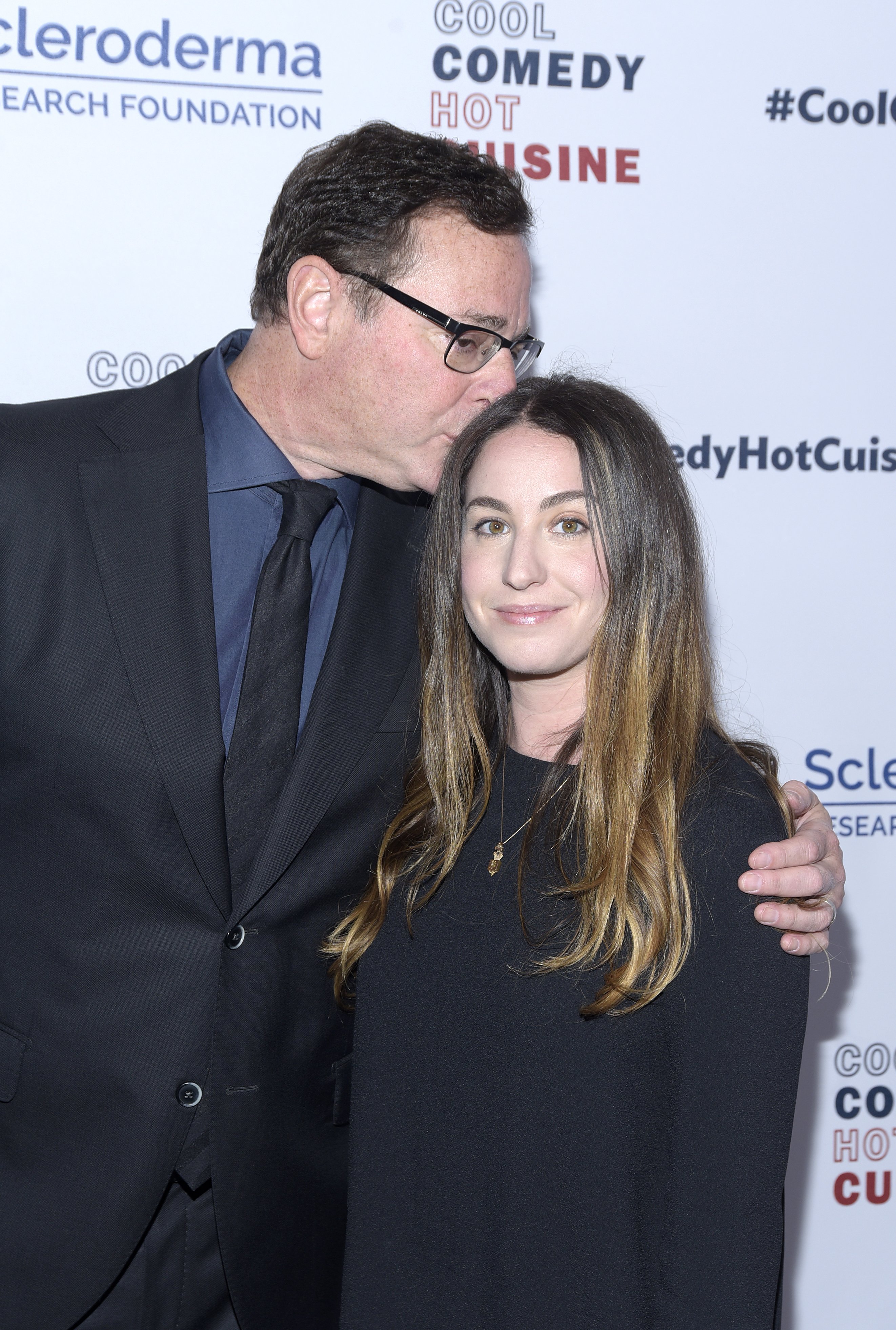 Bob Saget and daughter Aubrey Saget attend Bob Saget's Cool Comedy Hot Cuisine presented by the Scleroderma Research Foundation at the Beverly Wilshire Four Seasons Hotel on April 25, 2019 in Beverly Hills, California | Source: Getty Images 