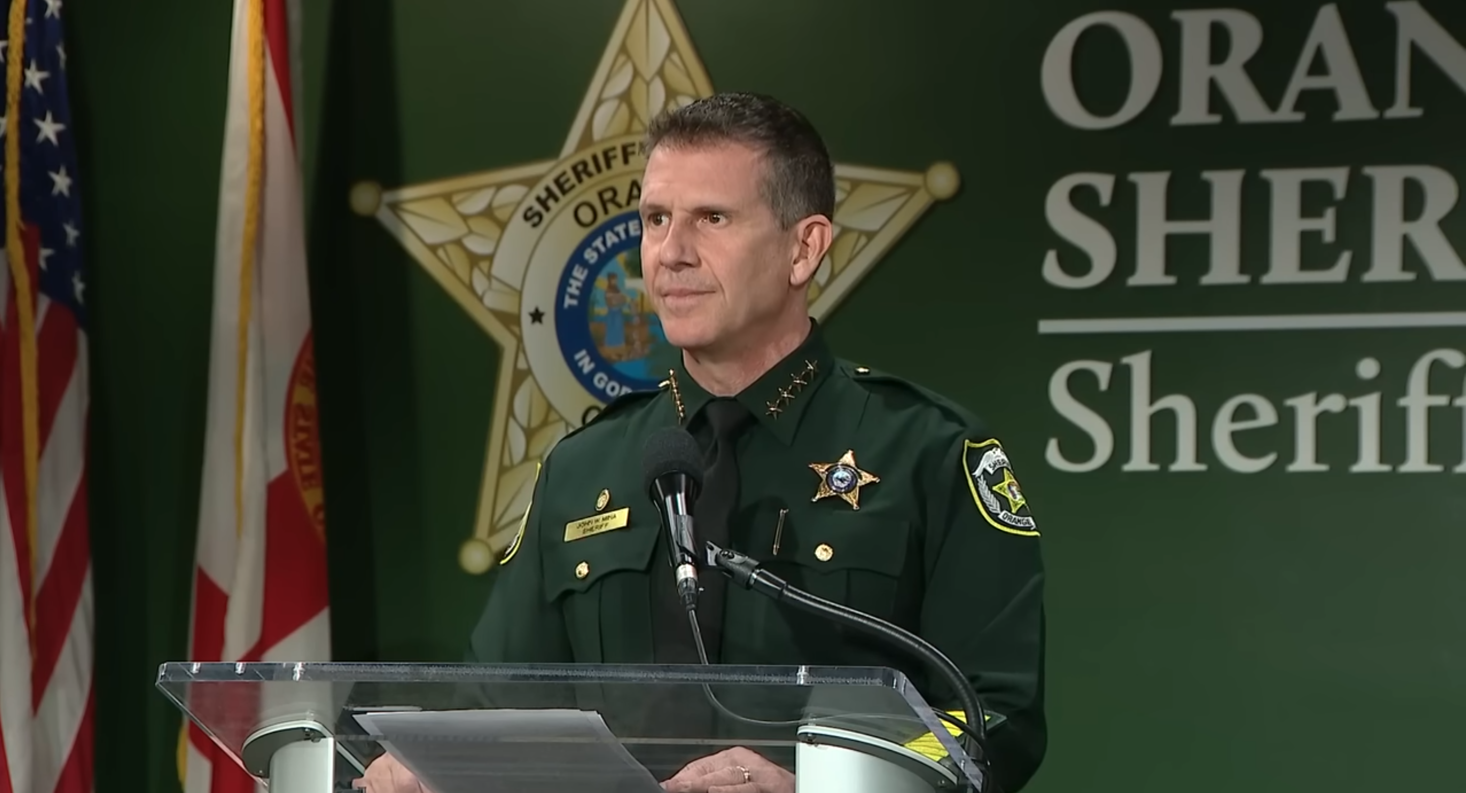 Sheriff Mina speaking at a press conference, posted in 2024 | Source: YouTube.com/@fox35