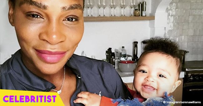 Serena Williams shares video of her daughter walking with a trolley bag in her hands 