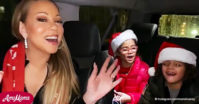 Mariah Carey criticized by shamers after sharing a video of herself and her twins in a moving car