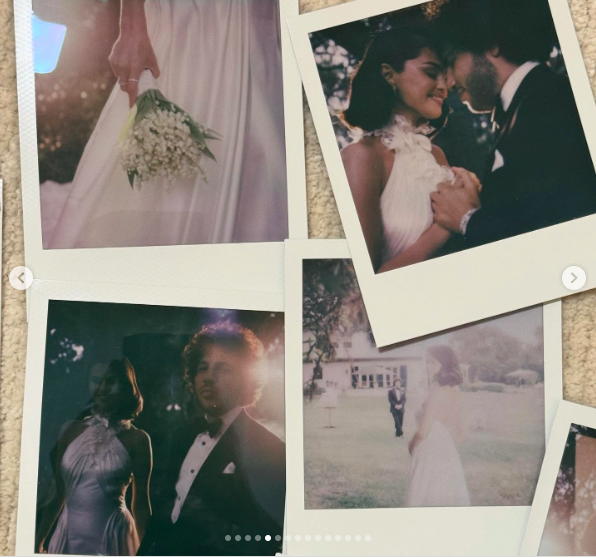 Polaroids of Selena Gomez and Benny Blanco on their special day. | Source: Instagram/selenagomez