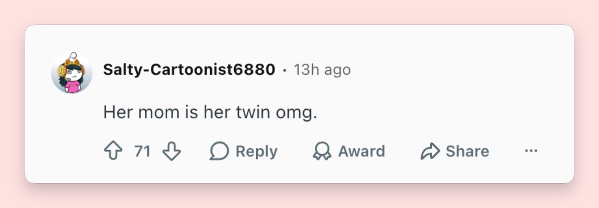 A fan reacts to Teyana and Nikki Taylor's appearance during the 2026 Billboard Women in Music event | Source: Reddit/popculturechat