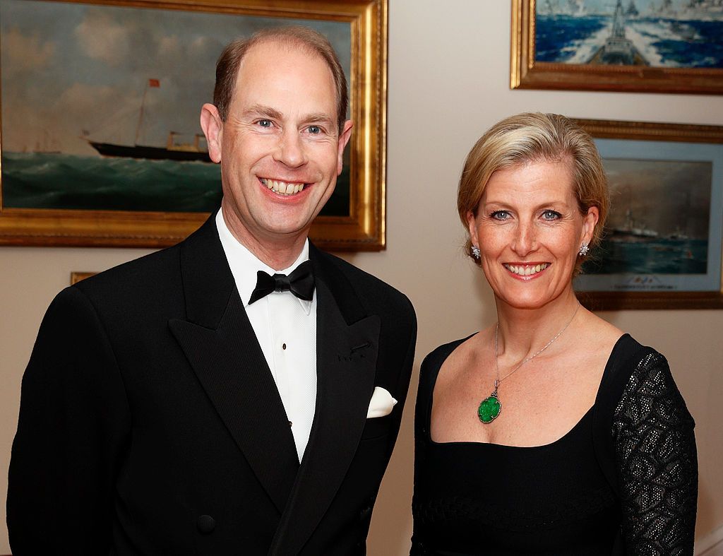 Prince Edward, Earl of Wessex & Sophie, Countess of Wessex at a gala fundraising dinner, in aid of the Newport Minster Renewal Appeal, at the Royal Yacht Squadron during a day of engagements on the Isle of Wight on March 27, 2014 | Photo: Getty Images