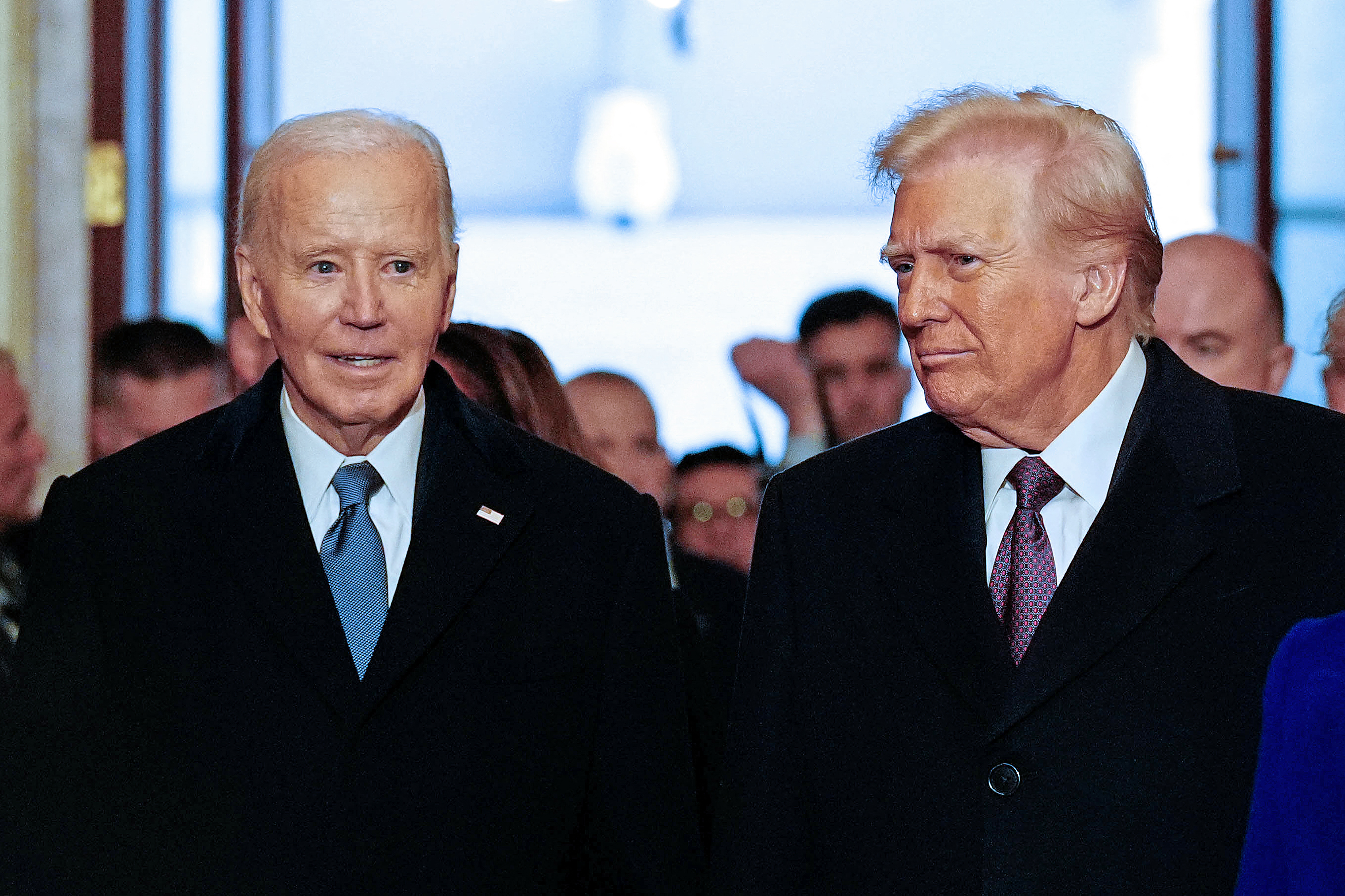 Joe Biden and Donald Trump arrive at the U.S. Capitol for the inauguration ceremony on January 20, 2025 | Source: Getty Images