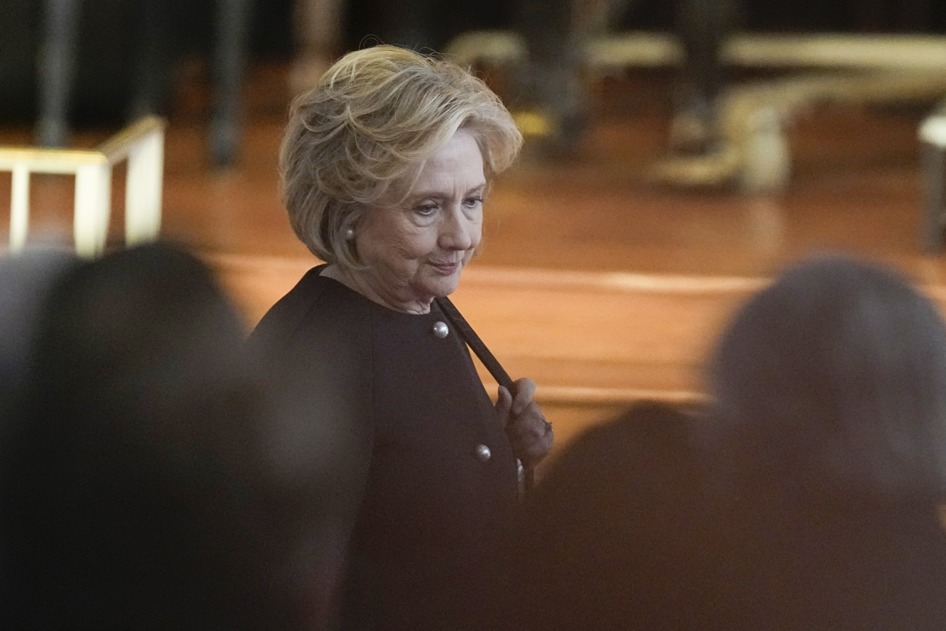 Former U.S. First Lady Hillary Clinton at former U.S First Lady Rosalynn Carter's tribute service in Atlanta, Georgia on November 28, 2023 | Source: Getty Images