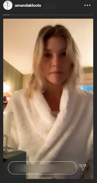 Amanda Kloots l'épouse de Nick Cordero est confinée chez elle | Source : Story Instagram/amandakloots