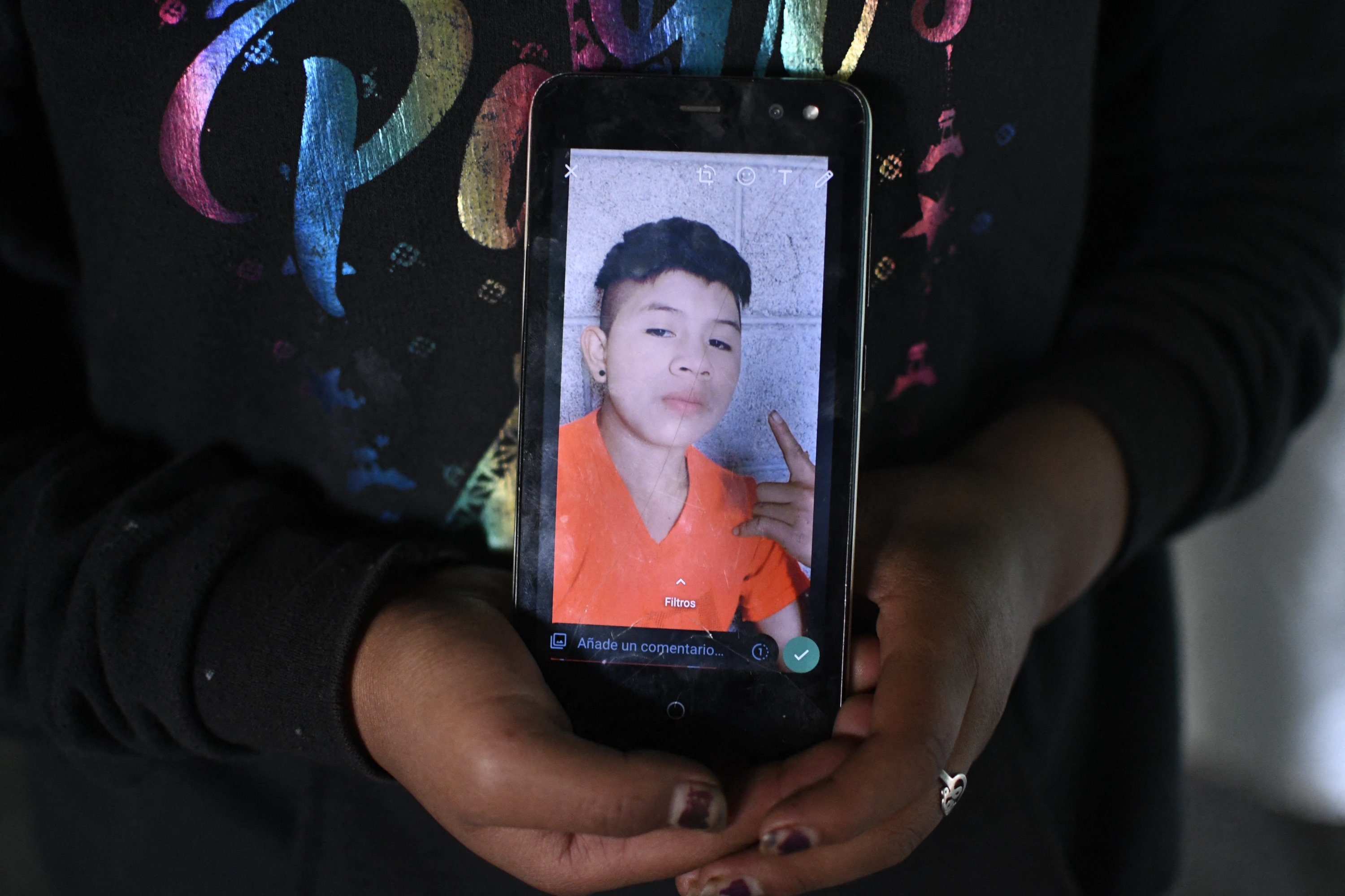 The picture Juan Wilmer sent his mother before boarding the truck. | Source: Getty Images