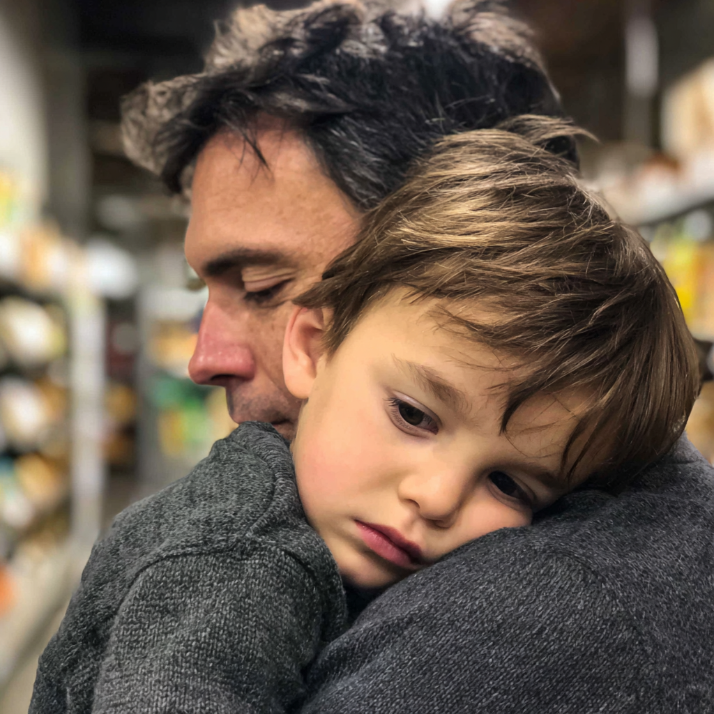 A side-view of a man and his toddler | Source: Midjourney