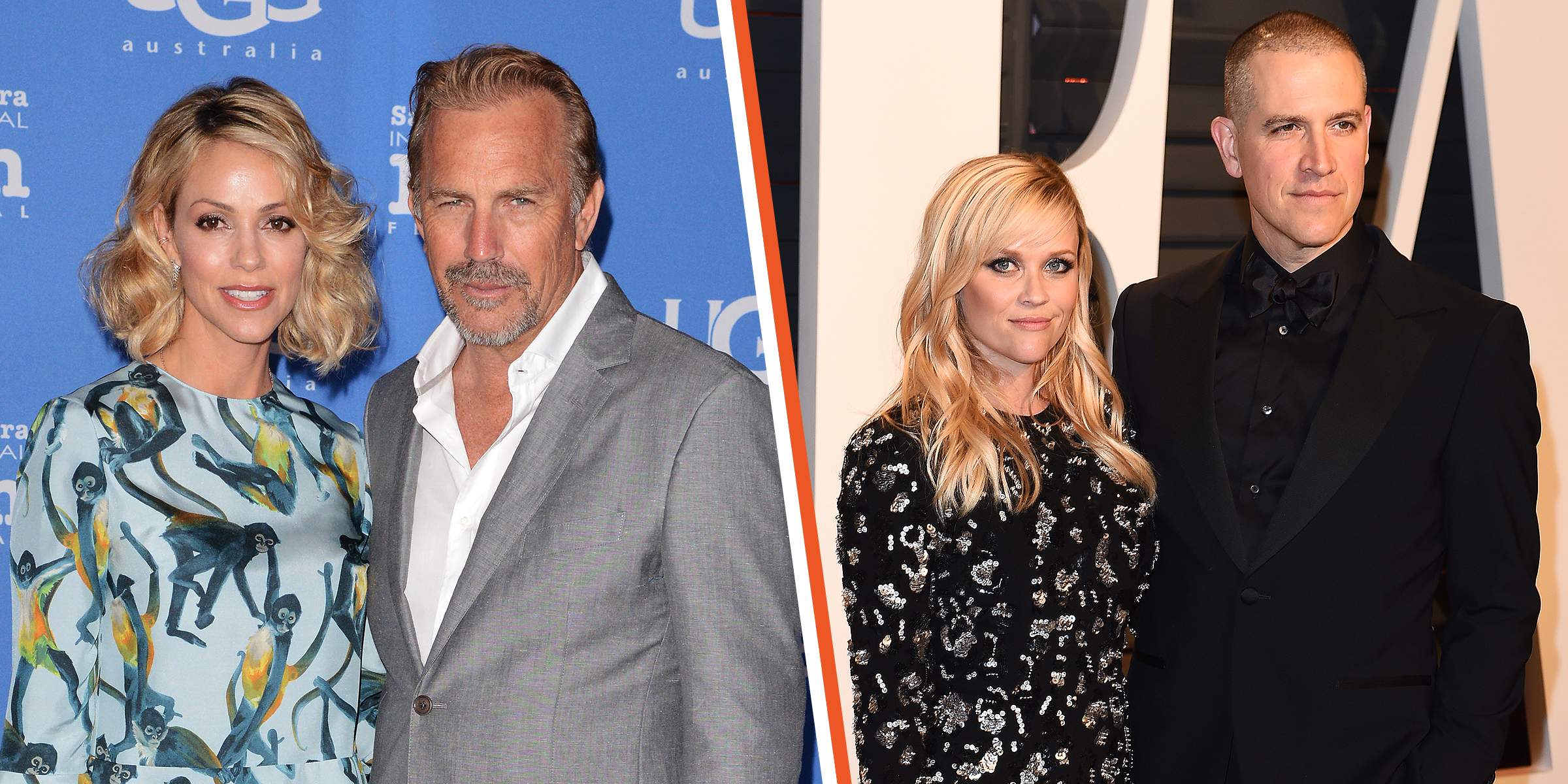 Kevin Costner and Christine Baumgartner | Reese Witherspoon and Jim Toth | Source: Getty Images