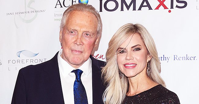 Lee Majors' Younger Wife Flaunts Curves in Midi Dress Alongside Her Husband  in a Red Carpet Photo